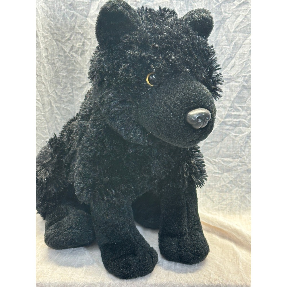 Wild Republic Black Wolf Fox Plush Stuffed Animal Realistic Shaggy Dog 12 Inch - Picture 8 of 15
